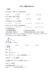 2021年上海市闵行10校联考八年级上学期数学期中试卷