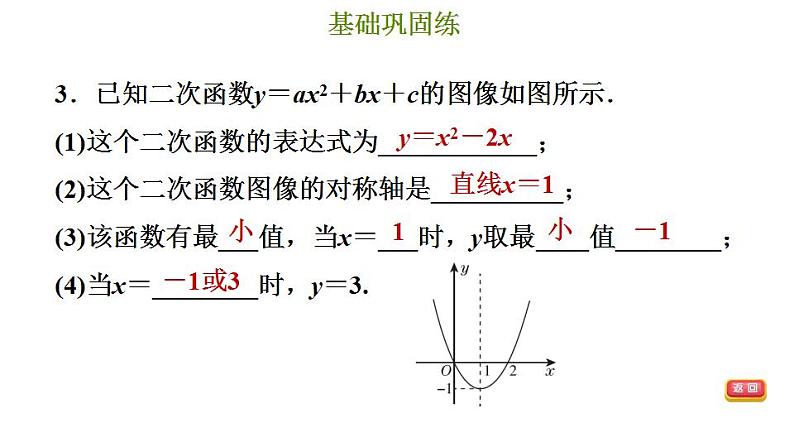 冀教版九年级下册数学 第30章 30.3 由不共线三点的坐标确定二次函数 习题课件06