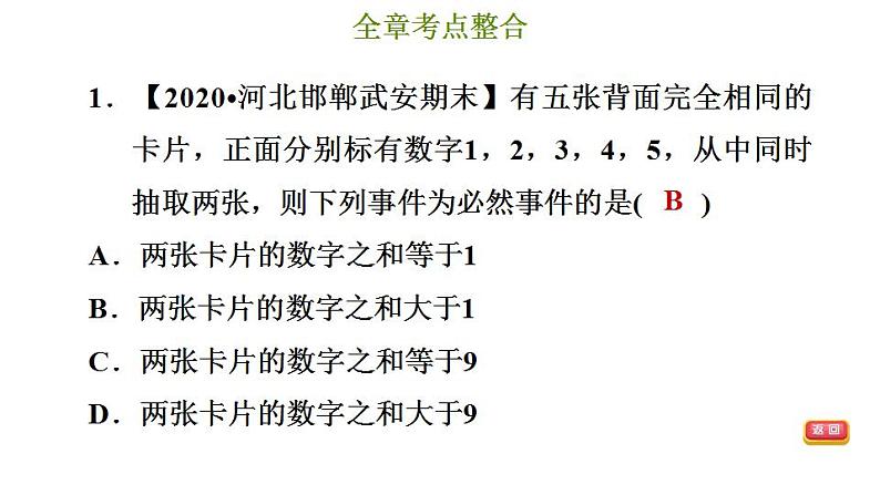 冀教版九年级下册数学 第31章 第三十一章综合复习训练 习题课件第4页