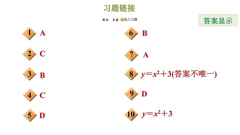 冀教版九年级下册数学 第30章 30.2.2  二次函数y＝ax²＋k的图像和性质 习题课件02