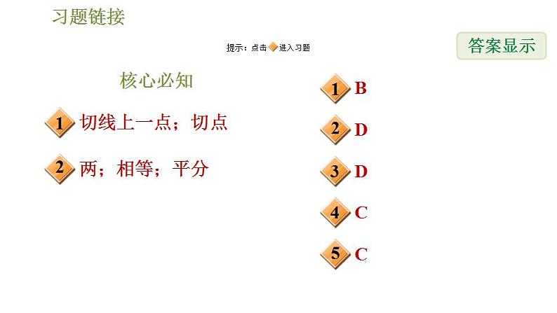 沪科版九年级数学 第24章 24.4.3 切线长定理 习题课件第2页