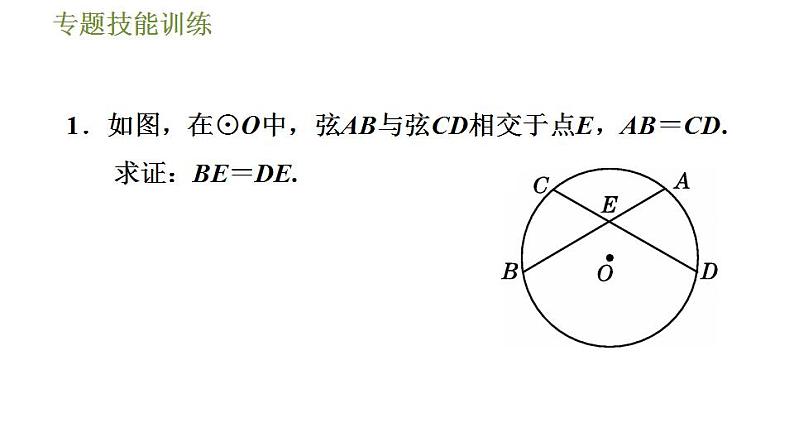 沪科版九年级数学 第24章 专题技能训练(二)  1.巧用圆的基本性质解圆的五种关系 习题课件第3页