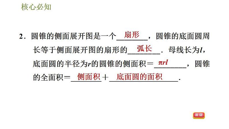 沪科版九年级数学 第24章 24.7.2 圆柱、圆锥的侧面展开图 习题课件第5页