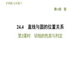 滬科版九年級數(shù)學(xué) 第24章 24.4.2 切線的性質(zhì)與判定 習(xí)題課件