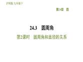 滬科版九年級(jí)數(shù)學(xué) 第24章 24.3.2 圓周角和直徑的關(guān)系 習(xí)題課件