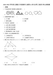 人教版八年级上册第十二章 全等三角形综合与测试同步训练题