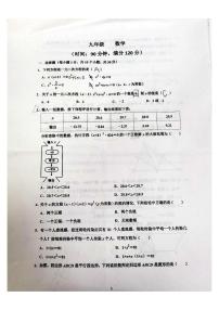 河南省实验中学2021-2022学年九年级上学期第一次月考数学试卷（无答案）