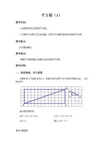 初中苏科版第四章 实数4.1 平方根教案