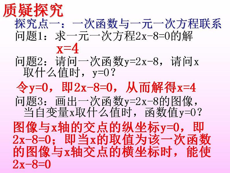 苏科版八年级数学上册 6. 6 一次函数、一元一次方程和一元一次不等式_(1)（课件）第3页