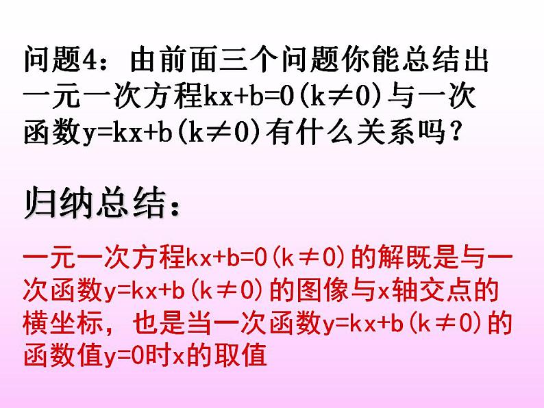 苏科版八年级数学上册 6. 6 一次函数、一元一次方程和一元一次不等式_(1)（课件）第4页