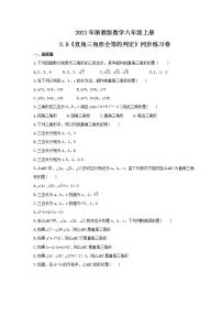 初中数学浙教版八年级上册2.8 直角三角形全等的判定优秀同步测试题