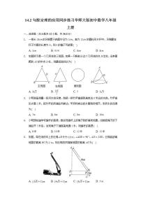 华师大版八年级上册14.2 勾股定理的应用精品课后练习题