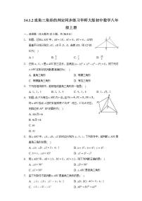 初中数学华师大版八年级上册2 直角三角形的判定优秀一课一练