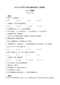 苏科版八年级上册6.2 一次函数优秀当堂达标检测题