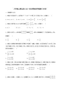 初中数学北师大版八年级上册第五章 二元一次方程组综合与测试课时作业