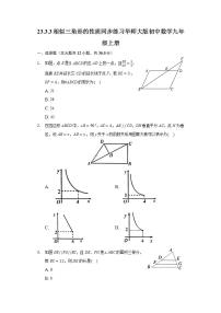 初中数学华师大版九年级上册3. 相似三角形的性质优秀课时训练