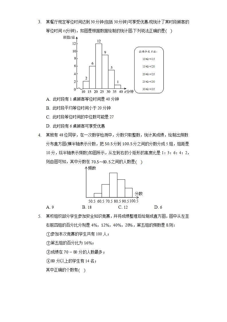 28.3.2容易误导读者的统计图  同步练习 华师大版初中数学九年级下册第2页