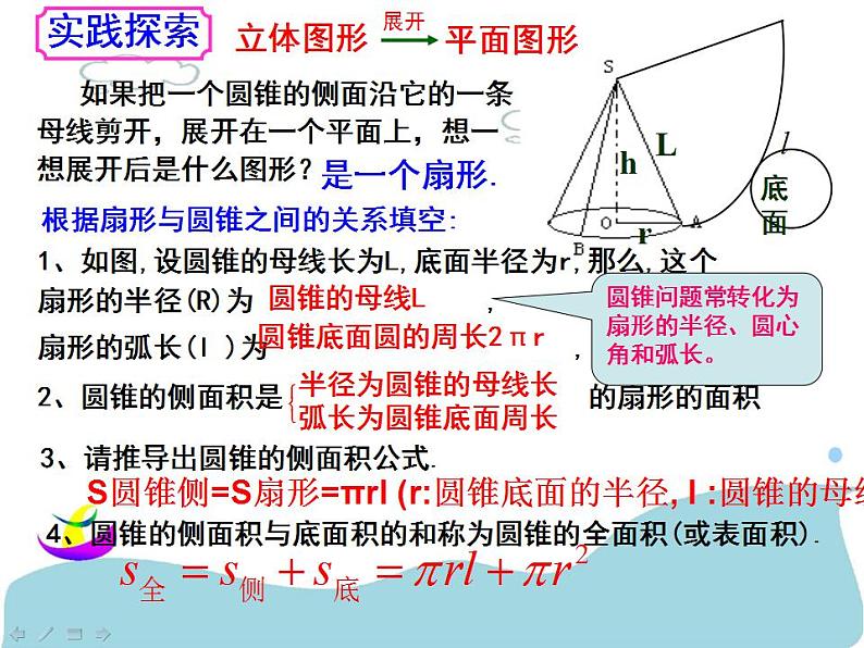 苏科版九年级数学上册 2.8 圆锥的侧面积课件PPT05