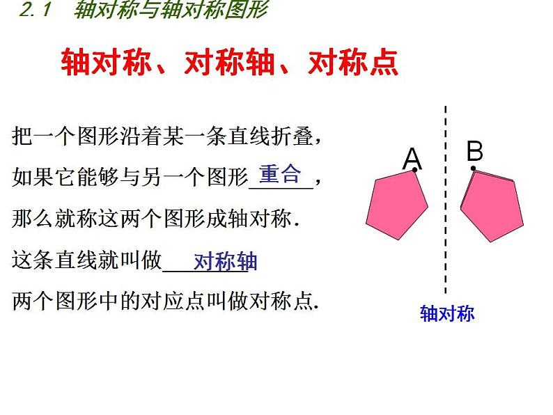 苏科版八年级数学上册 2.1 轴对称与轴对称图形课件PPT第7页