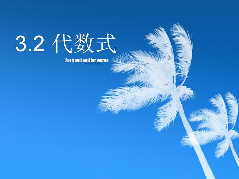 苏科版七年级数学上册 3.2 代数式课件PPT第1页