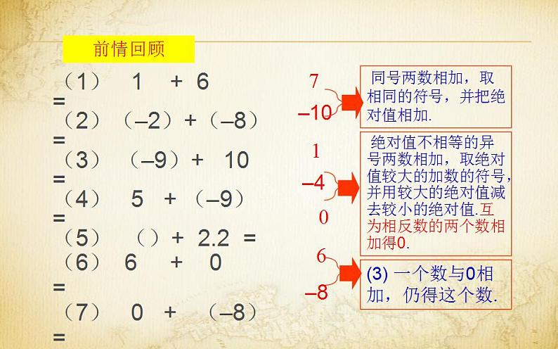 北师大版七年级数学上册《有理数的减法》优课课件02