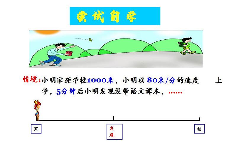 北师大版七年级数学上册《5.6应用一元一次方程》——追赶小明 优课课件第6页