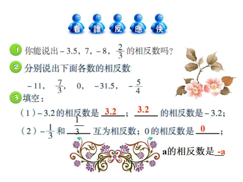 1.3 绝对值与相反数（8）（课件）数学七年级上册-冀教版04