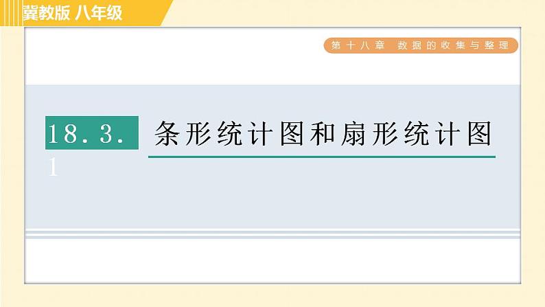 冀教版八年级下册数学习题课件 第18章 18.3.1条形统计图和扇形统计图 习题课件01