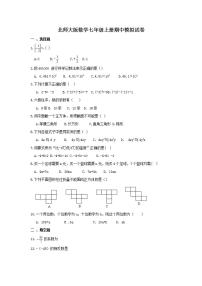 北师大版数学七年级上册期中模拟试卷07（含答案）