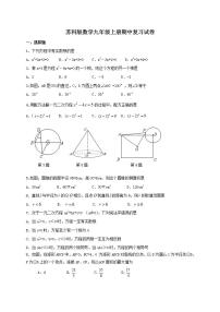 苏科版数学九年级上册期中复习试卷01（含答案）