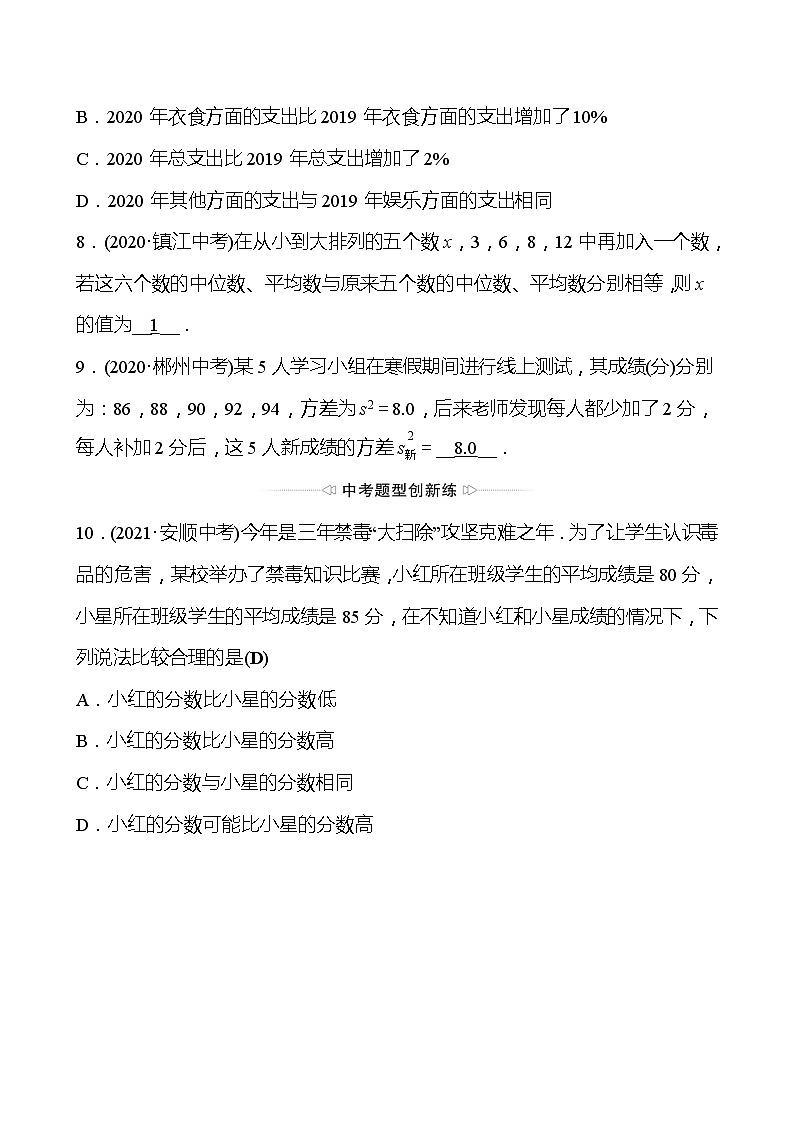 备战2022 中考数学 人教版 第二十七讲 统 计 初 步 专题练（教师版）第3页