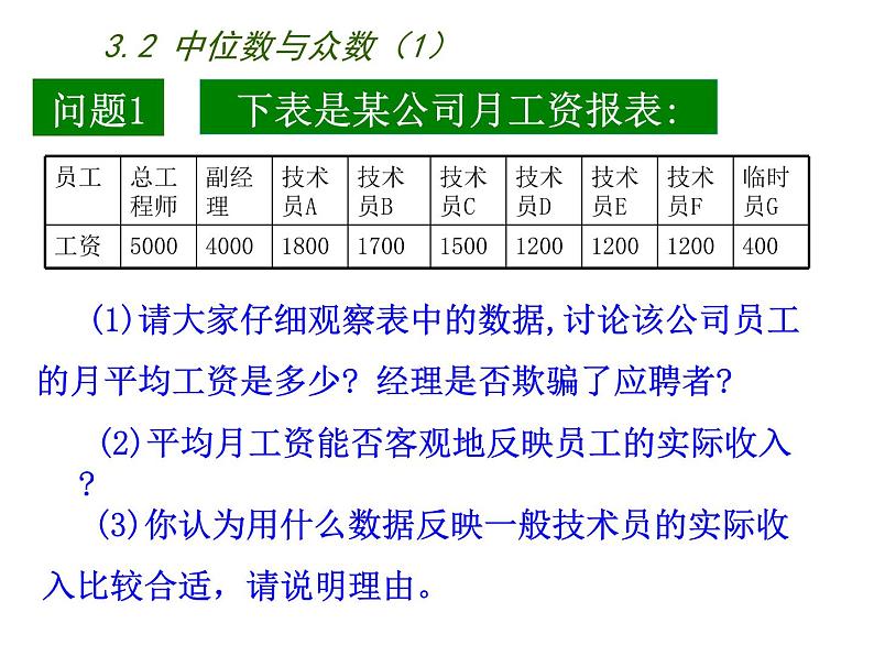 苏科版九年级数学上册 3.2 中位数与众数课件PPT02