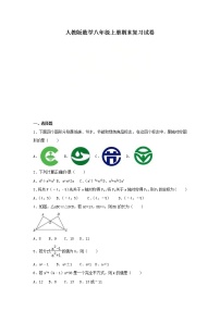 人教版数学八年级上册期末复习试卷14（含答案）