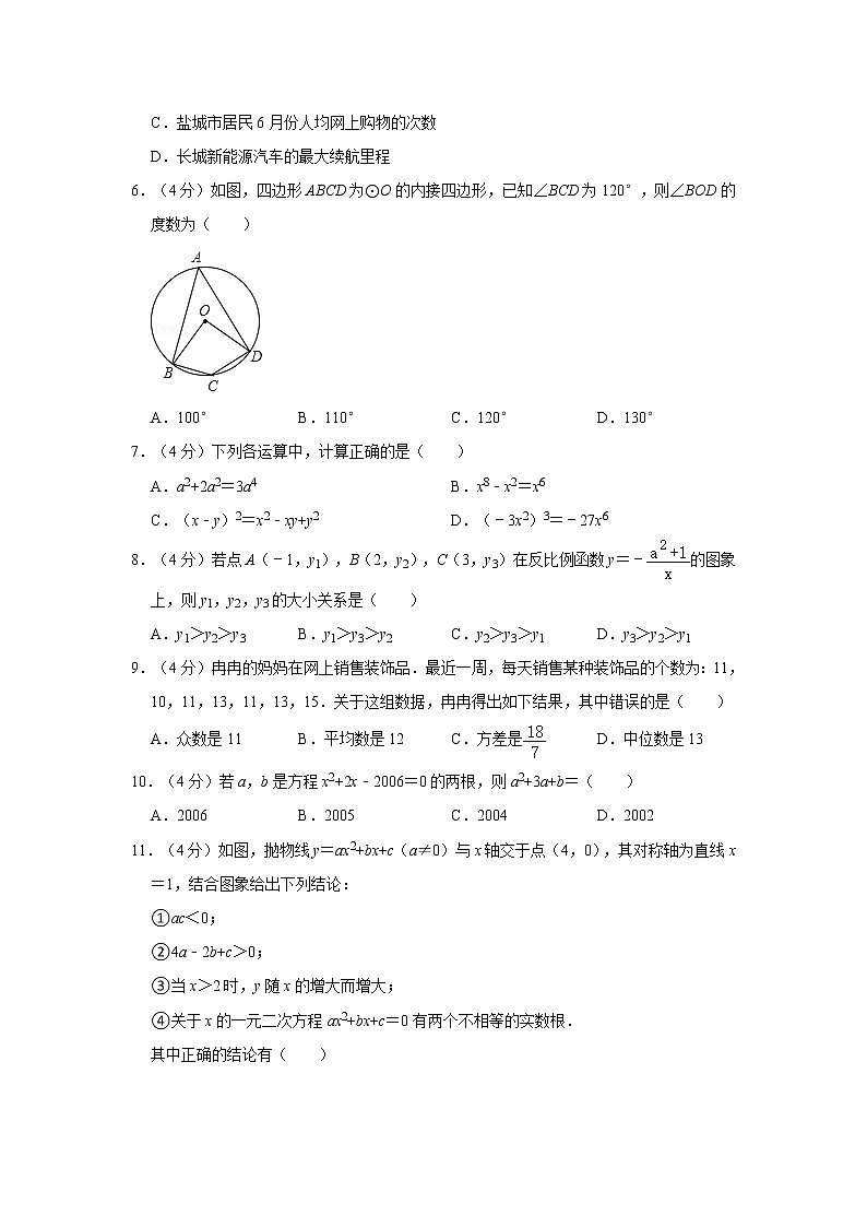 2021年四川省自贡市贡井区中考数学模拟试卷  解析版第2页