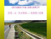 北师大版八年级数学上册《应用二元一次方程组——里程碑上的数》课件