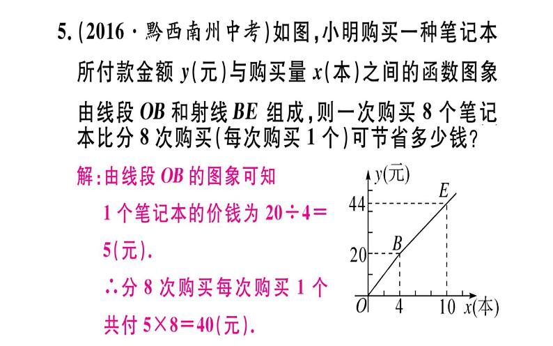 北师大版八年级数学上册《用二元一次方程组确定一次函数表达式》课件第7页