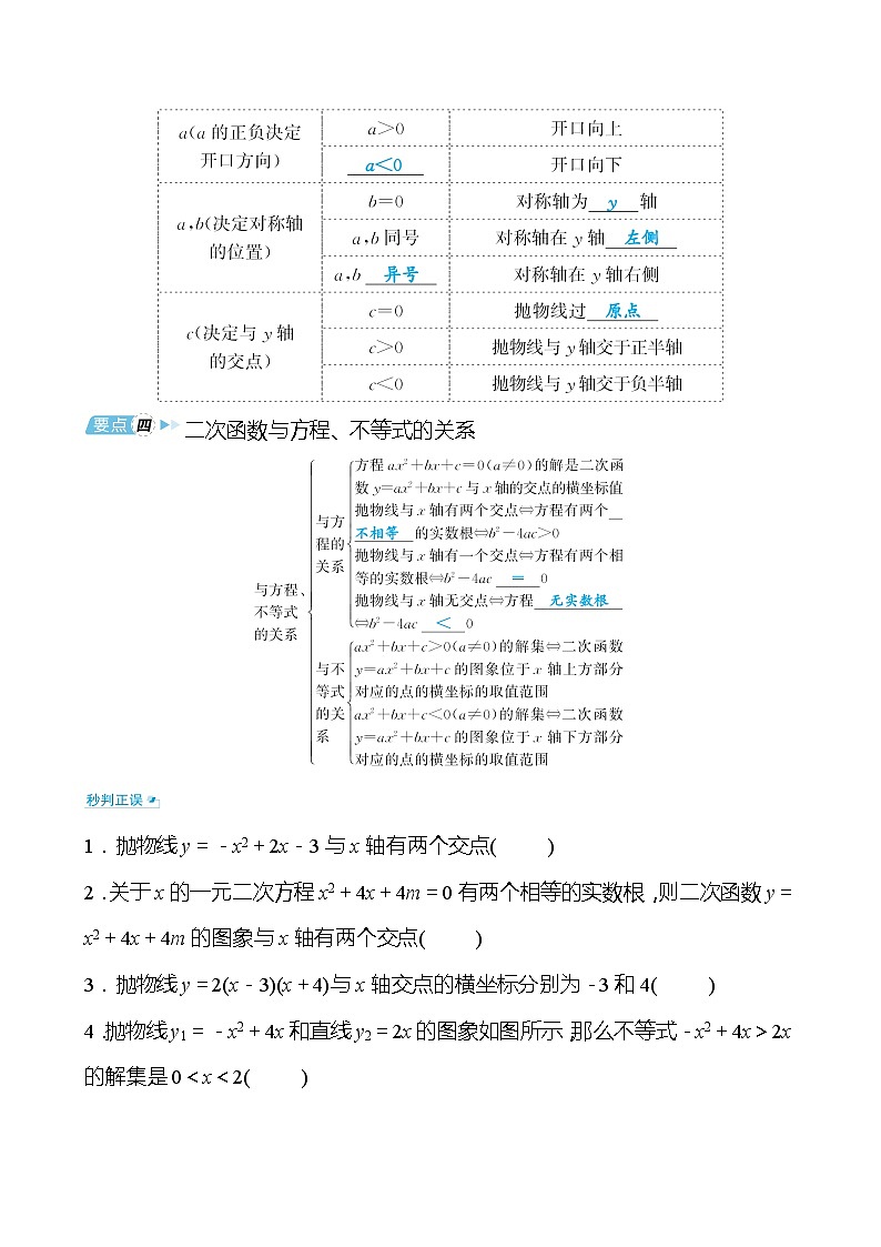 备战2022 中考数学 人教版 第十二讲 二次函数的图象与性质（学生版）第3页