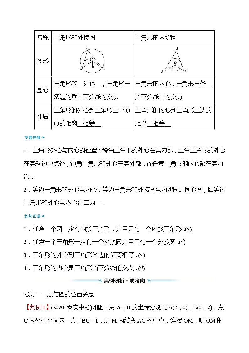 备战2022 中考数学 人教版 第二十一讲 与圆有关的位置关系（教师版）第3页
