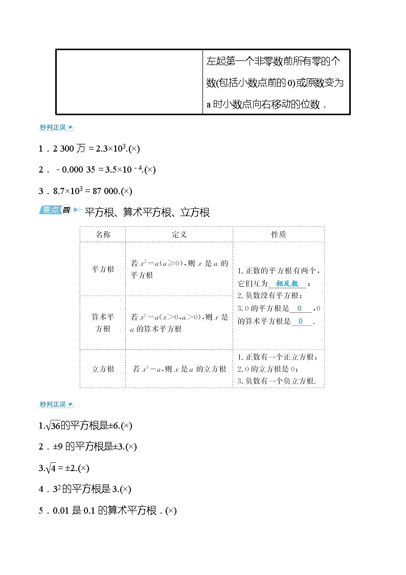 备战2022 中考数学 人教版 第一讲 实数（教师版）第3页