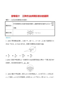 备战2022 中考数学 人教版 微专题十 三种方法求阴影部分的面积