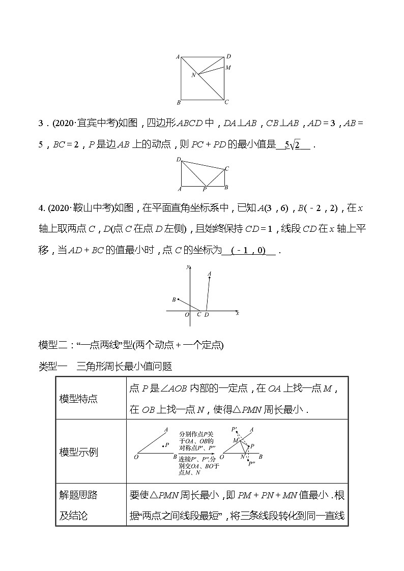 备战2022 中考数学 人教版 微专题十一 对称性质在最值问题中的应用（教师版）第3页