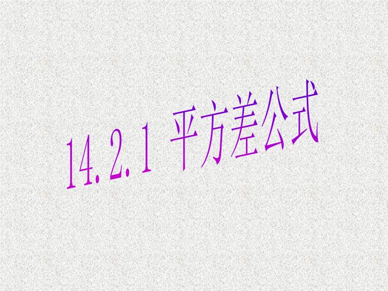 人教版八年级数学上册教学课件-14.2.1 平方差公式第5页