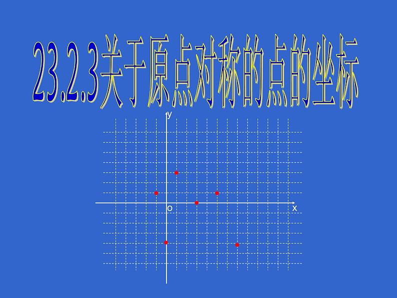 人教版数学九年级上册23.2.3 关于原点对称的点的坐标课件第1页