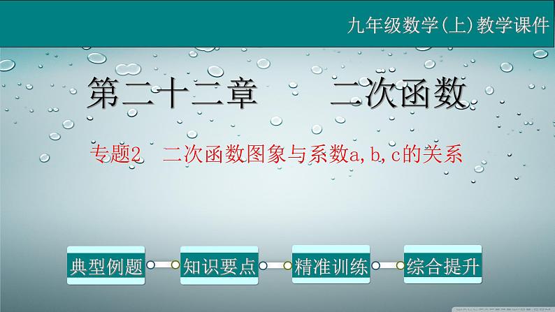 第22章专题2 二次函数的图象与系数a,b,c的关系-2021-2022学年九年级数学上册教学课件（人教版）01