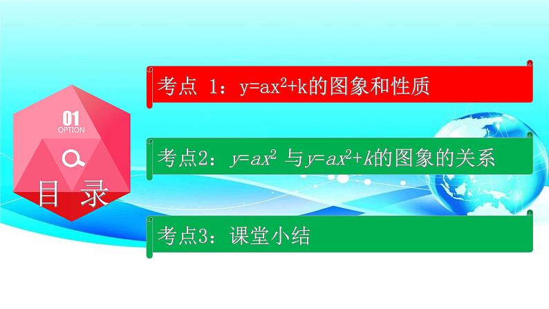 22.1.3（1） 二次函数y=ax²+k的图象和性质-2021-2022学年九年级数学上册教学课件（人教版）第3页