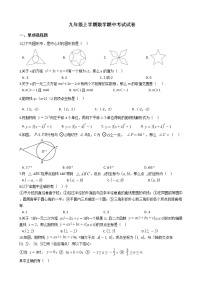 2021年河南省濮阳市九年级上学期数学期中考试试卷含答案