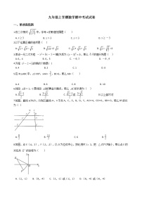 2021年河南省驻马店市九年级上学期数学期中考试试题含答案