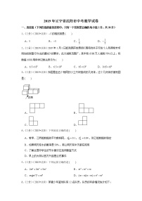 2019年辽宁省沈阳市中考数学试卷+答案+解析