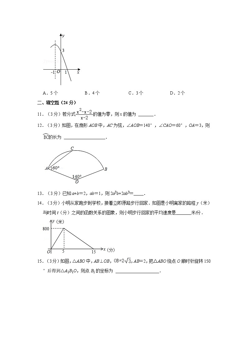 2021年甘肃省武威八中中考数学二模试卷  解析版03