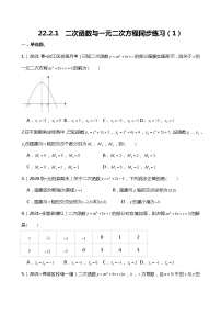 初中数学人教版九年级上册22.2二次函数与一元二次方程综合训练题